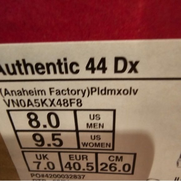 New Vans Authentic Plaid Mixed Olive suede 9.5 ladies - Picture 4 of 4